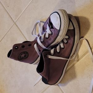 Converse High Top Shoes Kids size 2 - Purple